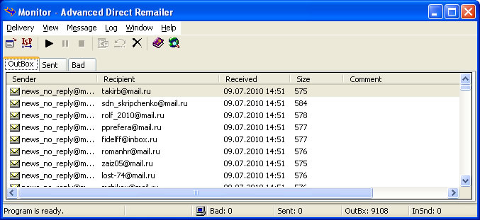 Advanced Direct Remailer screen shot
