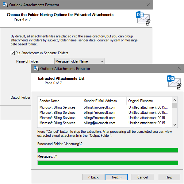 Attachments Extractor for Outlook screenshot