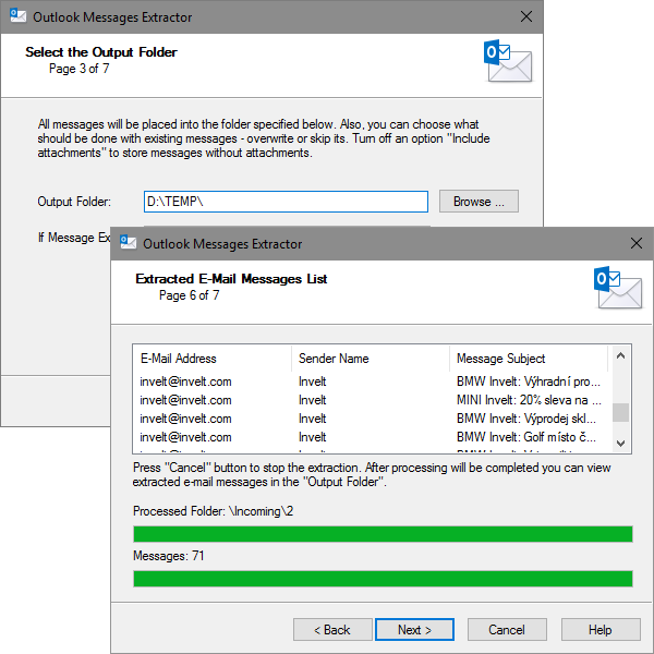 Windows 10 Messages Extractor for Outlook full